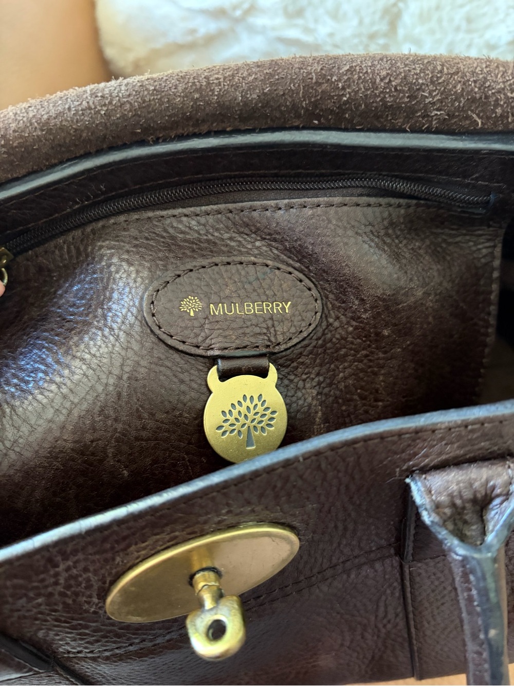 Small Mulberry Bayswater Satchel in Brown Leather - Picture 5 of 13